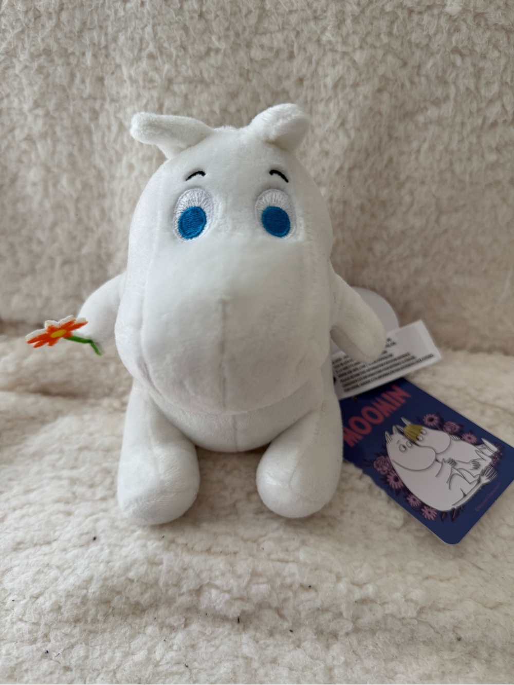 Moomin Plush Toy with Flower